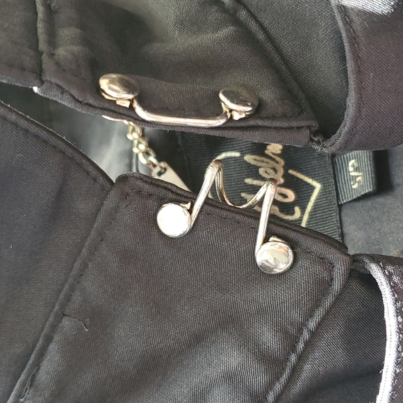 Sam Edelman Circus spikes stud rhinestones buttons buckles black jacket small - Picture 10 of 11